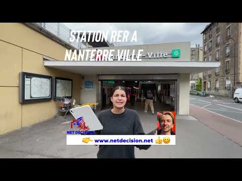 Réseau express, régional, RER A. Station Nanterre–Ville par Net, décision.